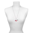 thumbnail image 3 of Delight Jewelry Silvertone LIVE Stamp - Red Heart Nurse Strong Zoe Necklace, 3 of 4