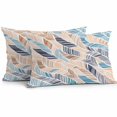 thumbnail image 2 of Lumbar Pillow Covers 20x12 Inch Set of 2, Ombre Blue Brown Waterproof Outdoor Pillow Covers, Summer Abstract Coastal Ocean Beach Wave Decorative Cushion Pillowcases for Couch, Sofa, Bed, Patio, 2 of 9