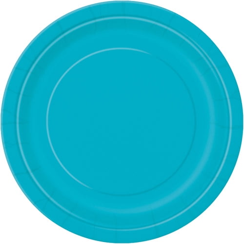 Paper Plates, 9 in, Teal, 16ct