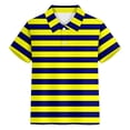 thumbnail image 4 of Shadoumai Boys Casual Short Sleeve Shirt Featuring Striped And Polka Dot Print With Functional Chest Pocket For Play And Everyday Wear, 4 of 4