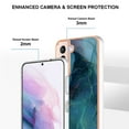 thumbnail image 3 of Designed for Samsung Galaxy S21 Plus Marble Case, Ultra Thin Girls Women Plating Marble Designed Flexible Soft TPU IMD Marble Protective Case Cover for Samsung Galaxy S21 Plus - Green, 3 of 6