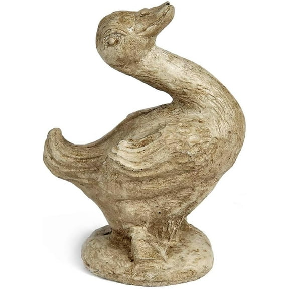 Solid Rock Stoneworks Baby Geese (Proud) Concrete Statue, 8" Tall, Buff Color