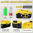 thumbnail image 3 of DW 4Pack 20V 8Ah Lithium-lon Battery Replacement Compact XR Design, High-Capacity Power, Compatiblewith DCB205 DCB200 DCB203 DCB206 DCB208 20-Volt Cordless Power Tools, Long-Lasting ,20V Max Battery, 3 of 8