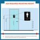 thumbnail image 5 of Letrero de Baño para Hombres Lutema con Sistema de Escritura Braille Táctil Elevado negro BRSM, 5 of 5
