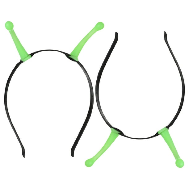 2 diademas de antena alienígena brillante: accesorio creativo para fiesta de Halloween, cosplay, disfraz de alienígena luminoso, decoración divertida para el cabello, recuerdo de carnaval y Nochevie