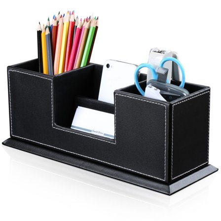 Office Supplies Leather Pen Holders Desktop Organizer Practical Pen Holder Business Holder for Desk