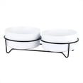 thumbnail image 1 of Comederos de Cerámica para Perros con Soporte, Comederos y Bebederos para Gatos, de Gran Capacidad y con Ajustable, A, 1 of 5