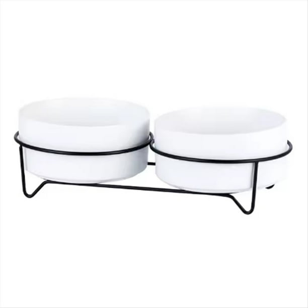 Comederos de Cerámica para Perros con Soporte, Comederos y Bebederos para Gatos, de Gran Capacidad y con Ajustable, A