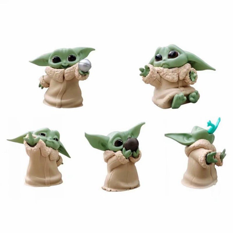 ZIOKOK Mandalorian War Star Little Baby Yoda Statue Figure Toys 