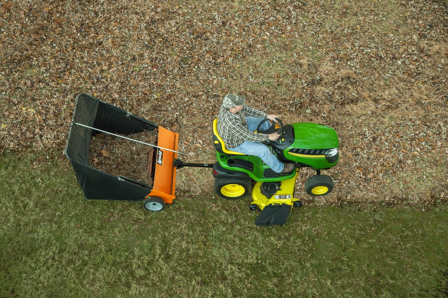 Agri-Fab Tow-Behind Lawn Sweeper 45-0492 - 44 In. Width, 25 Cu. Ft. Capacity, Adjustable Brush
