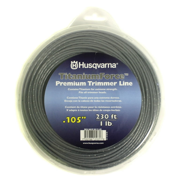 Husqvarna 639 00 51-05 230ft TitaniumForce Premium Trimmer Line String .105" Walmart.com
