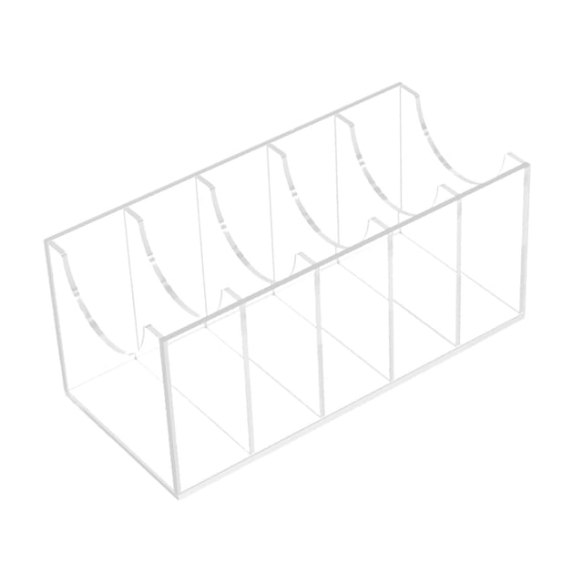 Organizador de cinturones de acrílico, caja de almacenamiento para armario, vitrina, contenedor 5 compartimentos