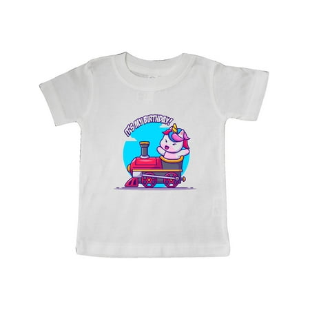 

Inktastic Unicorn Birthday Train Gift Baby Boy or Baby Girl T-Shirt