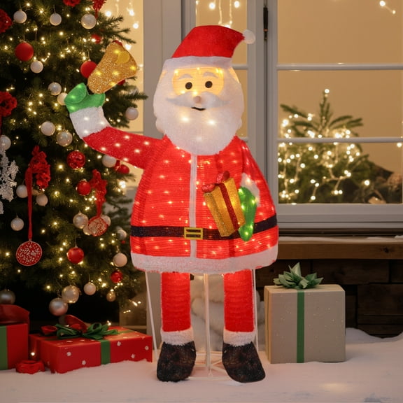 Ktaxon 6ft Christmas Santa Lighted Christmas Decoration Outdoor Yard Decor