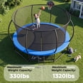 thumbnail image 3 of Mersco 14ft Trampoline for Kids and Adults, Pumpkin Outdoor Trampoline with Basketball Hoop,Enclosure Net and Storage Bag, Jumping Trampoline SPACE for Boys and Girls Birthday Gift,Blue, 3 of 11