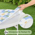 thumbnail image 5 of Spring Floral Tablecloth with Daisy Print, Elastic Fit for Round Tables, Kitchen Decor, Fits 44-52 Inch Diameter, 5 of 7
