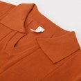 thumbnail image 7 of JTieacloth Mens Lapel Collared Shirt Men's Summer Fashion Casual Short Sleeved Tops Solid Color Cardigan Tight Shirt Men's Clothing(Orange,M), 7 of 7