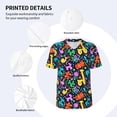 thumbnail image 3 of Hirioo Colorful Air Balloons1 for Men's Baseball T-shirt Shirts Short Sleeve Casual Summer Button Stretch T Shirts,Size S-4XL-4X-Large, 3 of 7