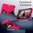 thumbnail image 4 of Kids Cases for iPad mini 6th Gen 8.3" 2021 Case, for iPad mini 7th Gen (A17 Pro) 2024 Case with Sturdy Kickstands, Heavy Duty Shockproof case for Kids Children Boys Girls, Rose+Black, 4 of 7