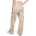 thumbnail image 2 of Revolt PLUS SIZE Women's Juniors Baggy Straight Leg Carpenter Cargo Pants (Khaki, 18 Plus), 2 of 7