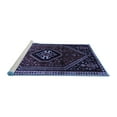 thumbnail image 2 of Ahgly Company Machine Washable Indoor Round Persian Blue Traditional Area Rugs, 7' Round, 2 of 4