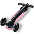 thumbnail image 2 of HighTech Mega GlideKick 3-Wheel Foldable Scooter With Lightup Wheels & Extendable T-Bar - Pink, 2 of 9