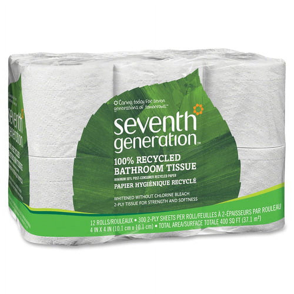 Seventh Generation, Bathroom Tissue, Recycled, 2-Ply, 240 Sheets, 12 Roll/Pack, White