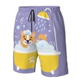 thumbnail image 4 of Fotbe Corgi Washing in Bathtub Trajes de Baño Estampados para Hombre, Shorts de Verano de Secado Rápido, Ropa de Playa, Bañadores-3X-Large, 4 of 6