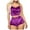 Purple, variant on Dianli Pajamas Loungewear Velvet Suspender Top And Shorts Two Piece Homewear Soft Plush Elastic Waist Cozy Comfortable Nightwear Sleepwear
