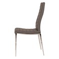 thumbnail image 3 of Benzara Dining Chair with Stitched Upholstery - Set of 2-Color:Gray/Silver, 3 of 5
