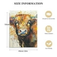 thumbnail image 2 of JEUXUS  Highland Cow Wall Art Colorful Abstract Animals Portrait Paintings Vintage Brown Cattle Canvas Prints Watercolor Farmhouse Artwork for Living Room Bedroom Bathroom Kitchen Home, 2 of 5
