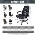 thumbnail image 5 of FKELYI Office Chair Slipcover with 2 Pcs Armrest Covers Vintage Dragonfly Print Breathable Armchair Cover Swivel Boss Chair Protector Home Decor, Large, 5 of 6