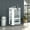 White, variant on Modern Grey Bar Cart with 2-Side Shelves / Showcase Glassware and Spirits