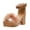 Brown, variant on Mostsola Womens Sandals Plush Band Dress Shoes Open Toe Platform Heels Casual Ankle Strap Pumps Shoe