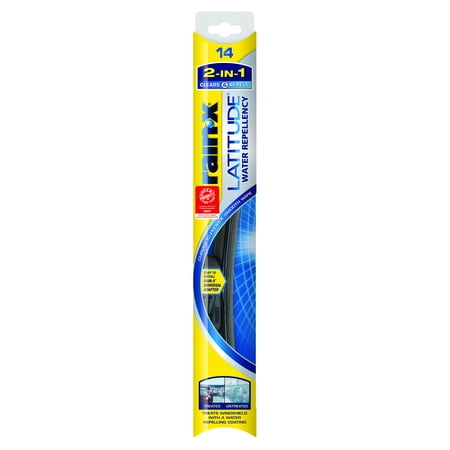 Rain-X Latitude Water Repellency 2-IN 1 Windshield Wiper Blade 14 Inch Refill Replacement -