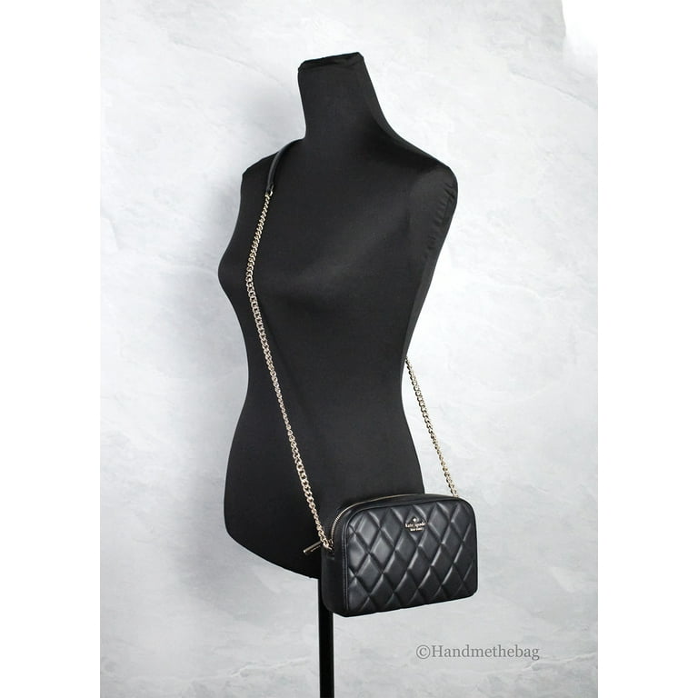 【kate spade】 Carey Mini Camera キルティング バッグ 送料込! Kate Spade Carey Medium Handbag: Mini Black Quilted Smooth