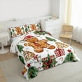 thumbnail image 3 of jejeloiu Happy New Year Full Size Comforter Sets,Merry Christmas Gifes Bedding Comforter Set,Snowmen Cookie Gifts Bedding Sets For Children,Microfiber Bedroom Decor Reversible,3-Piece, 3 of 8