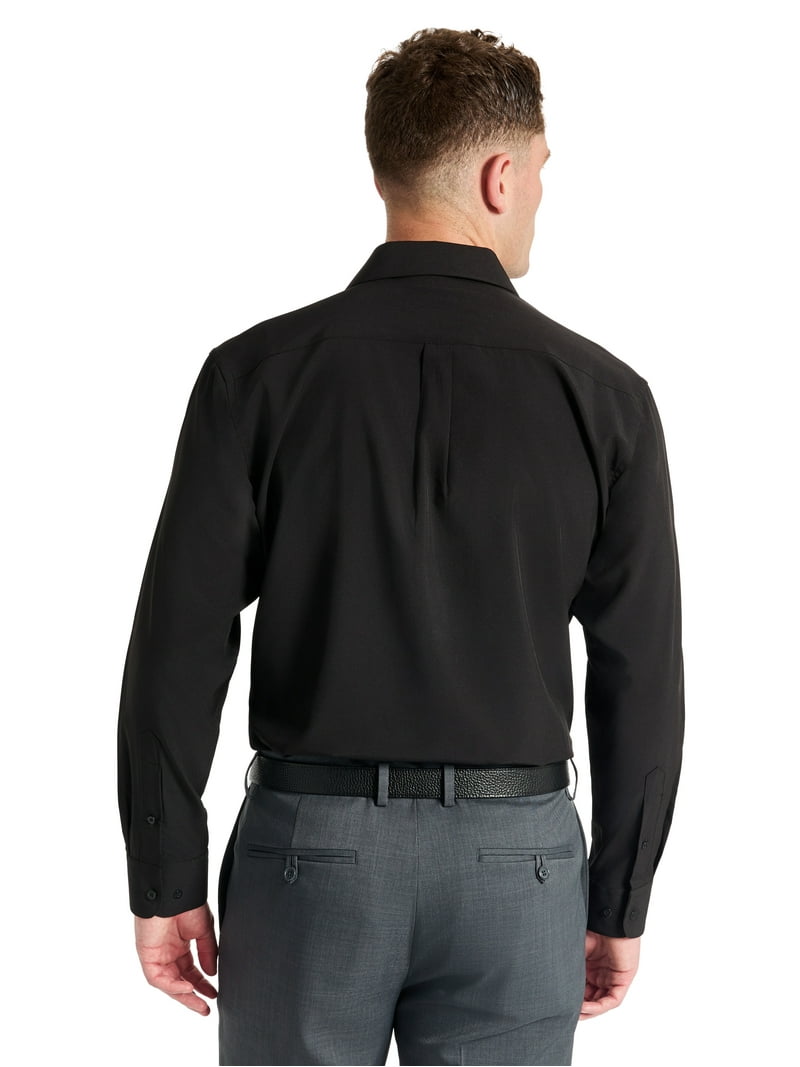 Chaps Men's Long Sleeve Stretch Dress Shirt, Black, Sizes 14x32-17x34, Size: 15 inch / 34 inch Chaps Men's Long Sleeve Stretch Dress Shirt, Black, Sizes 14x32-17x34, Size: 15 inch / 34 inch