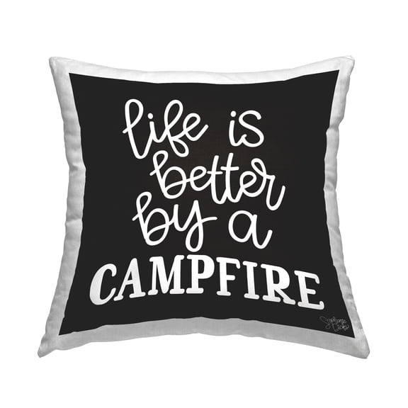 Stupell Industries Better By Campfire Decorative Printed Throw Pillow Design by Stephanie Dicks.