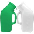 thumbnail image 5 of 1200ml Urinals for Men Thick Firm Portable Urinal, Urine Collection for Hospital, Incontinence, Elderly, Travel Bottle and Emergency (White + Green) 2 Packs, 5 of 7