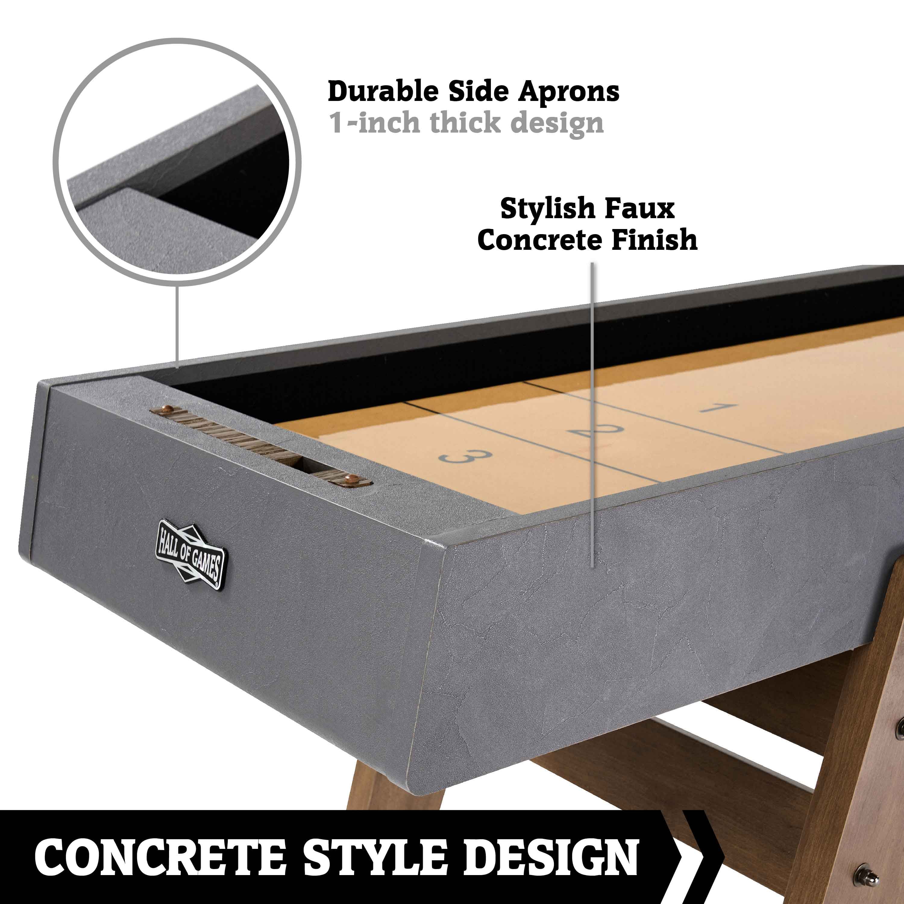 9ft Kinwood Shuffleboard Table with Scratch Resistant