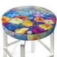 thumbnail image 3 of Balery Spring Flower Seasonal Fundas de asiento para taburete de bar redondo de tela de terciopelo ajustables que protegen de arañazos y manchas para sillas de 14 a 17 pulgadas.-14 inch, 3 of 7