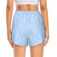thumbnail image 3 of Picia Blue snowflakes elegant Pattern Women's 2 in 1 Athletic Running Shorts High Waisted Workout Casual Gym Sweat Shorts with Comfy Liner Zipper Pockets-X-Large, 3 of 9