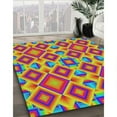 thumbnail image 3 of Ahgly Company Machine Washable Indoor Square Transitional Burnt Pink Area Rugs, 6' Square, 3 of 7