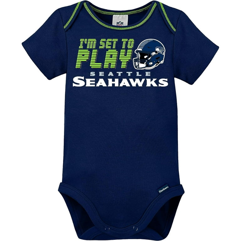 NFL Seattle Seahawks Baby Short Sleeve Bodysuits 3pk Walmart