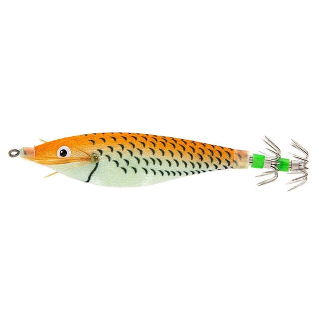 8cm Luminous Wood Shrimp Lure Squid Hook Jigging Octopus Bait Artificial Baits