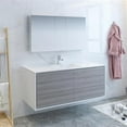 thumbnail image 2 of Fresca Catania 60" Glossy Ash Gray Wall Hung Single Sink Modern Bathroom Vanity with Medicine Cabinet, 2 of 8