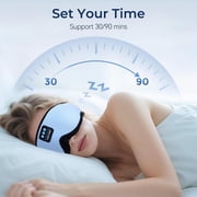 MUSICOZY White Noise Sleep Mask Headphones with 16 Soothing Sounds, Bluetooth Sleep Mask 3D Wireless Music Sleeping Headphones for Side Sleeper,Wireless Music Eye Mask with Timer, Gifts for Men Women
