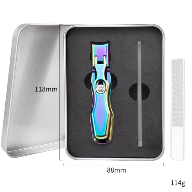Xihbxyly Cortaúñas Antisalpicaduras, Lima de Acero Inoxidable, Incluye Estuche de Plancha Portátil, Corte de Uñas Sin Esfuerzo, Herramienta de Cuidado Diario, Artículos Esenciales de Belleza para El