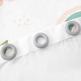 thumbnail image 4 of Rainbow Curtains Boho Curtains & Drapes Floral Rainbow Cartoon Style 30%-50% Blackout Curtains 38Wx54L , Girly Kawaii Window Treatments for Bedroom Living Room, 4 of 5